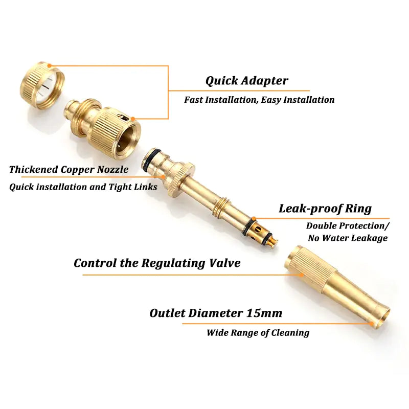 High Pressure Adjustable Gardening Spray Nozzle