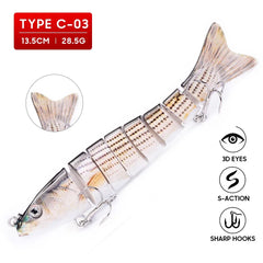 8-Segment Multi-Jointed Swimbait Fishing Lure