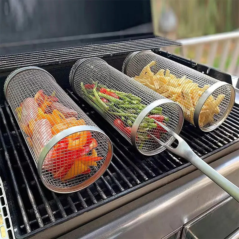 20cm/30cm New BBQ Basket Stainless Steel