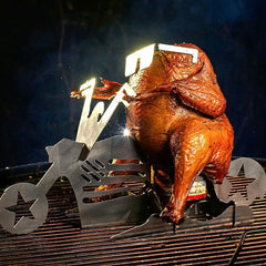 Chicken Motorcycle Barbeque Steel Rack