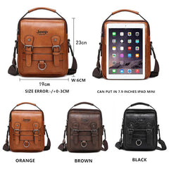 JEEP Leather Multi-function Business Handbags