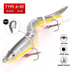 8-Segment Multi-Jointed Swimbait Fishing Lure