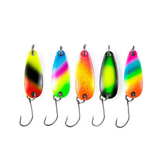 Colorful Single Hook Fishing Spoons 5-10 Pieces