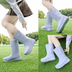 Fashion High Tube Women Paltform Rainboots