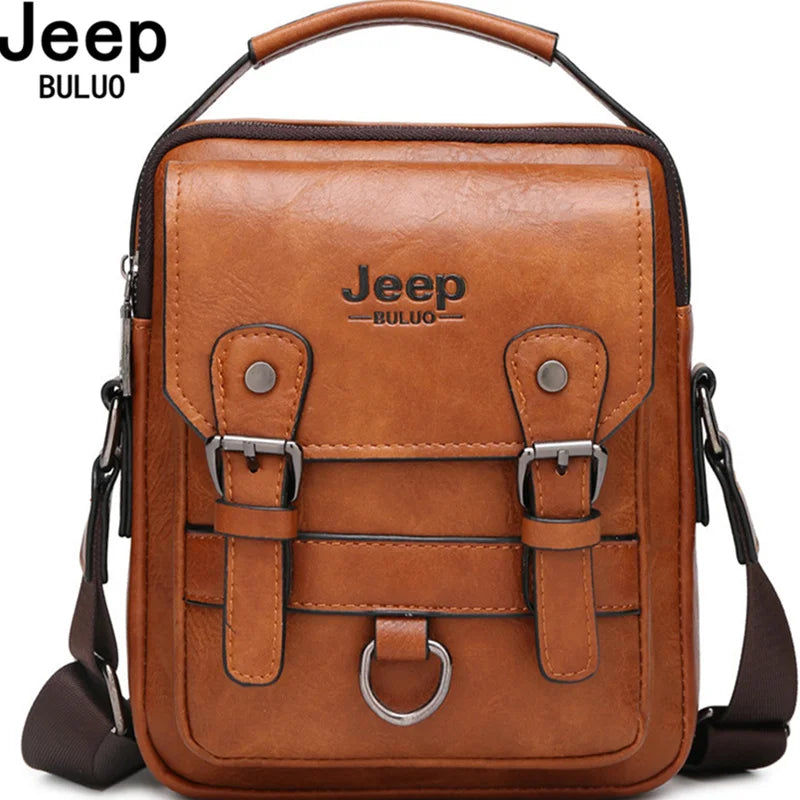 JEEP Leather Multi-function Business Handbags