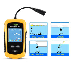 Portable Sonar Fish Finder FFC1108-1: 100M Range, Ideal for Lake and Sea Fishing