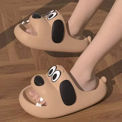 Cartoon Dog Flip Flops