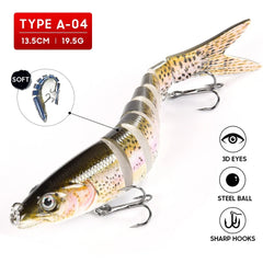 8-Segment Multi-Jointed Swimbait Fishing Lure