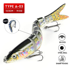 8-Segment Multi-Jointed Swimbait Fishing Lure