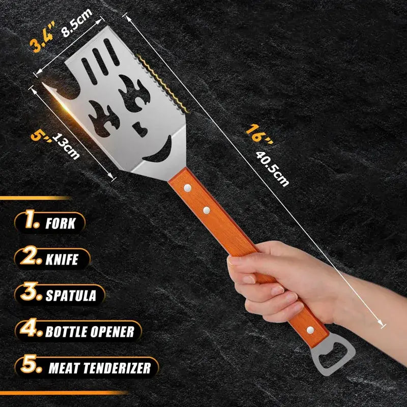 5-in-1 Stainless Steel BBQ Tool