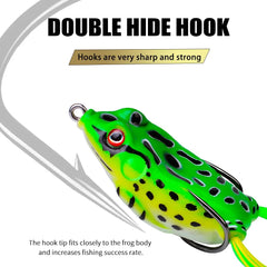 Frog Lure Soft Tube Bait Plastic Fishing Lure with Fishing Hooks